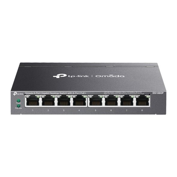 TP-Link DS108GP 8 Port Gigabit Switch (8x PoE+, Yönetimsiz)