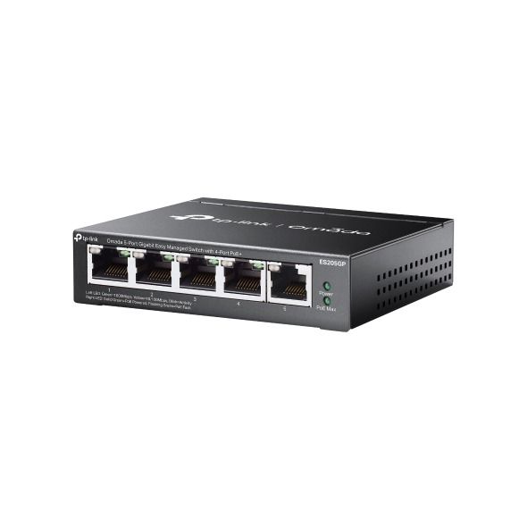 TP-Link ES205GP 5 Port Switch (4x PoE+, Kolay Yönetimli, 10/100/1000Mbps)