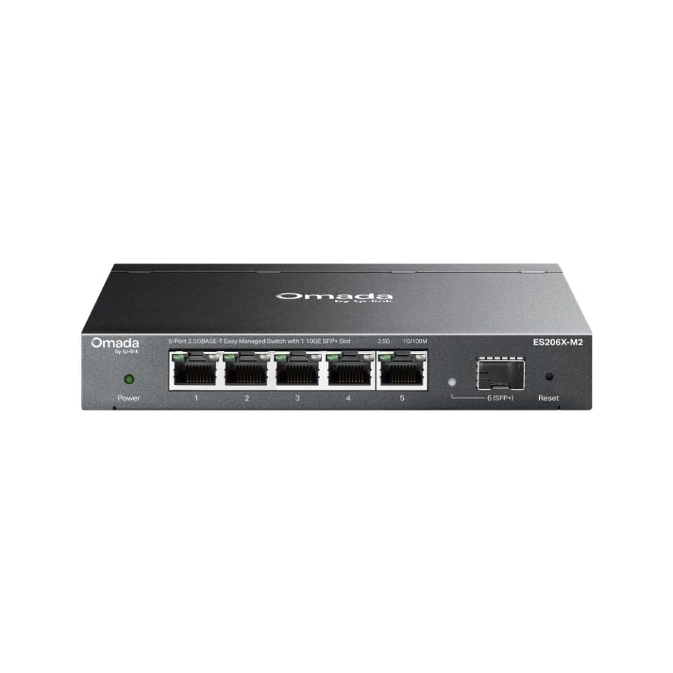 TP-Link ES206X-M2 5 Port 2.5G Switch (Kolay Yönetimli, 1× 10 Gbps SFP+)