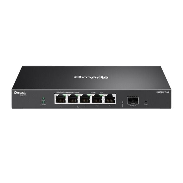 TP-Link ES206XPP-M2 5 Port 2.5G Switch (4x PoE++, Yönetimli, 1x 10G SFP+)