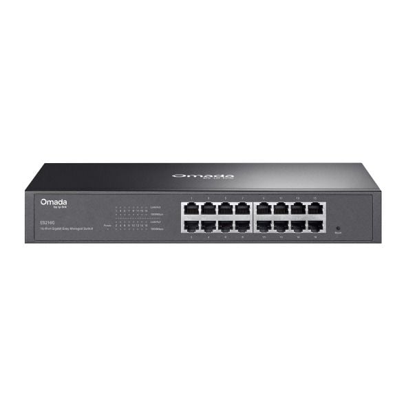 TP-Link ES216G 16 Port Gigabit Switch (Kolay Yönetimli, Omada SDN)