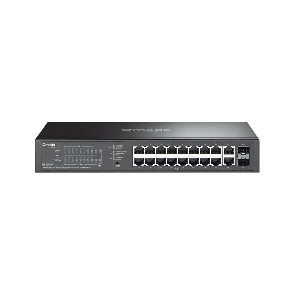 TP-Link ES220GP 20 Port Gigabit Switch (16x PoE+, Yönetimli, 2x SFP)