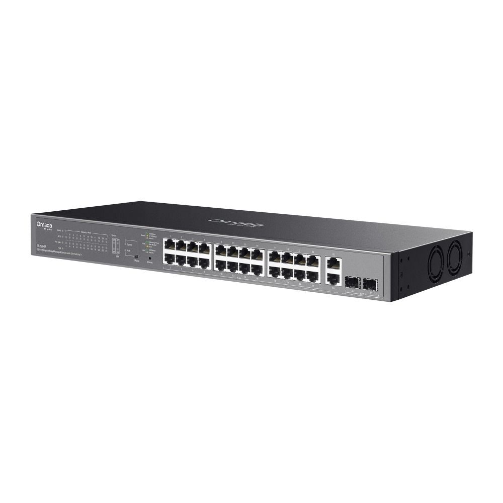 TP-Link ES228GP 28 Port Gigabit Switch (24x PoE+, Omada Yönetimli, 2x SFP)