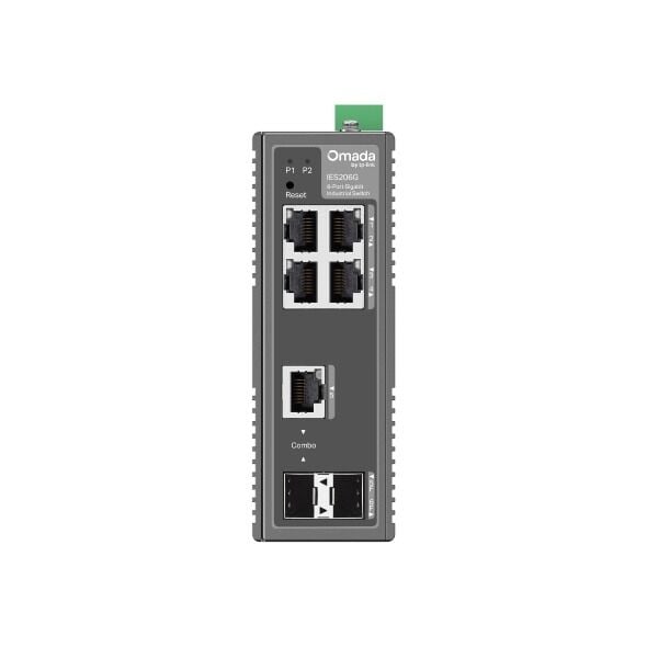 TP-Link IES206G 6 Port Gigabit Switch (Kolay Yönetimli, Endüstriyel, 1× Kombine RJ45/SFP, 1× SFP)