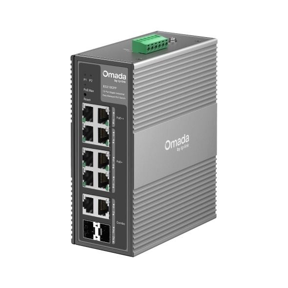 TP-Link IES210GPP 10 Port Gigabit Switch (6x PoE+, 2x PoE++, Yönetimli, 2x Gigabit SFP/RJ45)