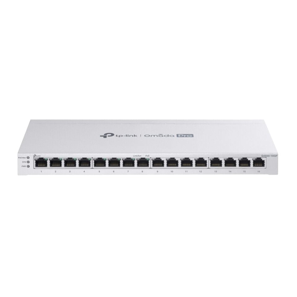 TP-Link S4500-16GP L2+ Yönetilen Switch (10-Gigabit Uplink, Gelişmiş Güvenlik, QoS)