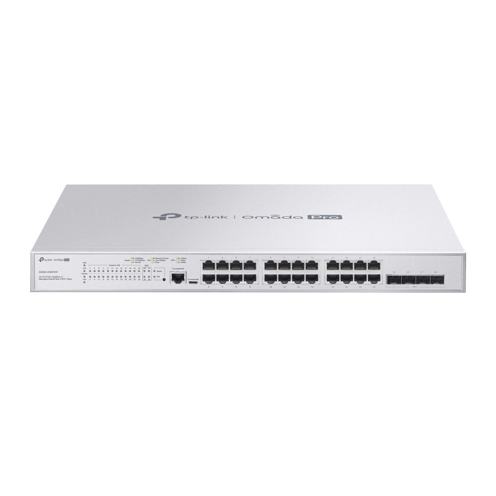 TP-Link S5500-24GP4XF 24 Port Switch (PoE, Yönetimli, 128 Gbps, 4x 10GE SFP+ Uplink)