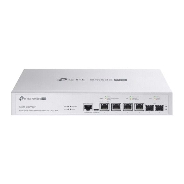 TP-Link S5500-4XHPP2XF 4 Port Switch (PoE, Yönetimli, 10Gbps Uplink)