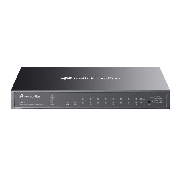 TP-Link SG2210P 10 Port Switch (8x PoE+, Yönetimli, Gigabit, 2x SFP)