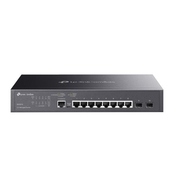 TP-Link SG3210 8 Port Gigabit Switch (Yönetimli, 2× SFP, Fansız)