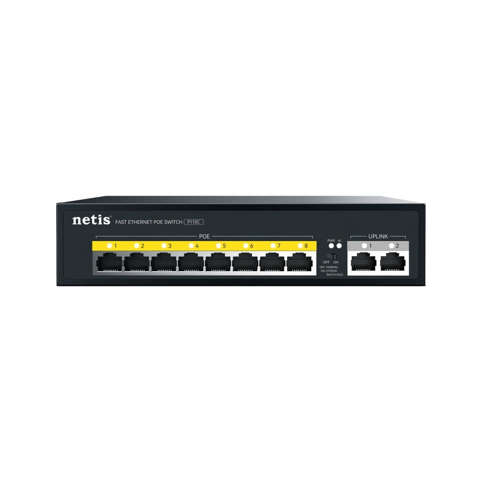 P110C 8POE+2RJ45 100M Standard POE Switch