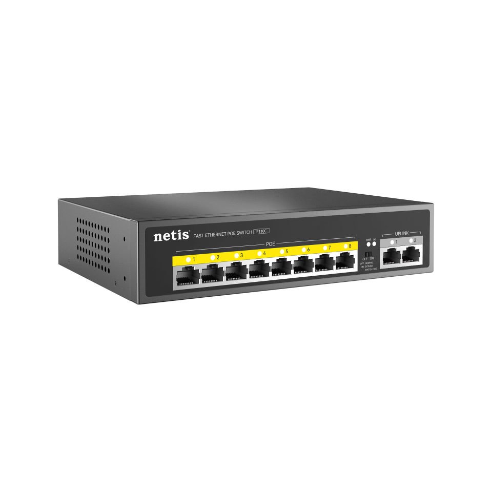 P110C 8POE+2RJ45 100M Standard POE Switch