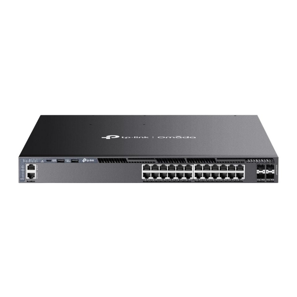TP-Link SG6428XHP 24 Port Gigabit Switch (4x 10G SFP+, PoE+, Yönetimli, L3)