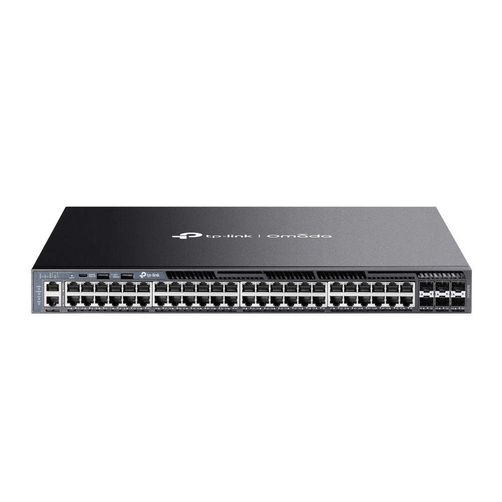 TP-Link SG6654X 48 Port Gigabit Switch, 6× 10G SFP+ (L3 Yönetimli, Yığınlanabilir)
