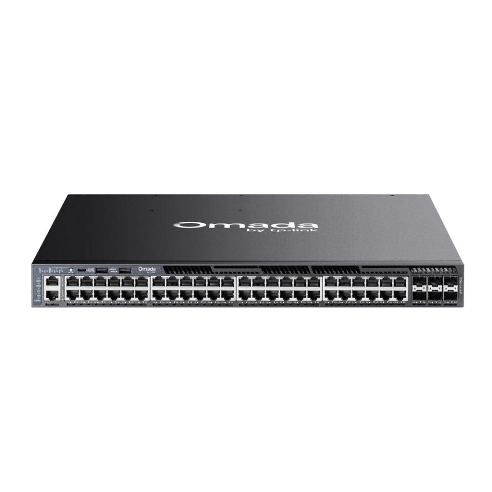 TP-Link SG6654XHP 48 Port Gigabit Switch (PoE+, Yönetimli, 6× 10G SFP+)