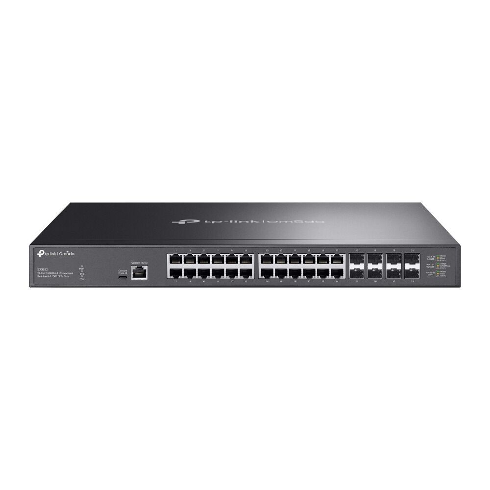 TP-Link SX3832 24 Port 10GBASE-T Switch (Yönetimli, 8x 1/10GE SFP+)