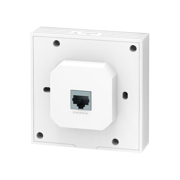 TP-Link EAP650-WALL AX3000 Duvar Tipi Wi-Fi 6 Access Point (2.4 GHz 574 Mbps, 5 GHz 2402 Mbps, 2x Gigabit Ethernet, 802.3af PoE, Omada Yönetim)