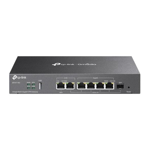 TP-Link ER707-M2 Omada Gateway Router (2.5G WAN, Multi-Gigabit WAN/LAN, WireGuard VPN, IPS/IDS)