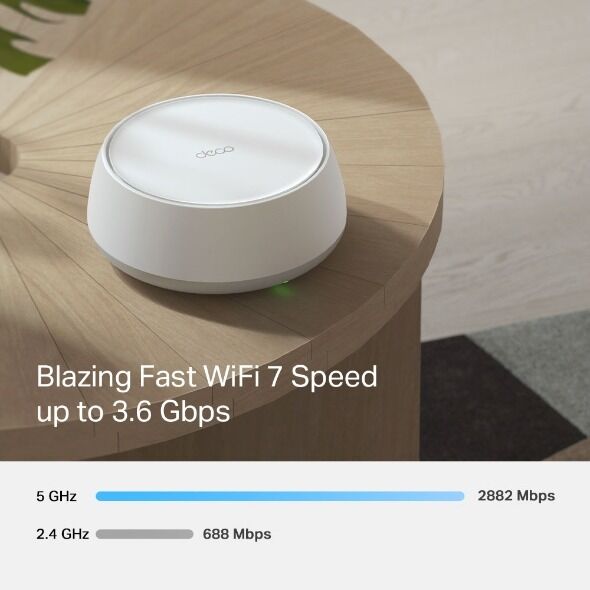 TP-Link Deco BE25 Wi-Fi 7 Access Point (Multi-Gigabit, 2×2.5 Gbps WAN/LAN, Mesh, HomeShield)