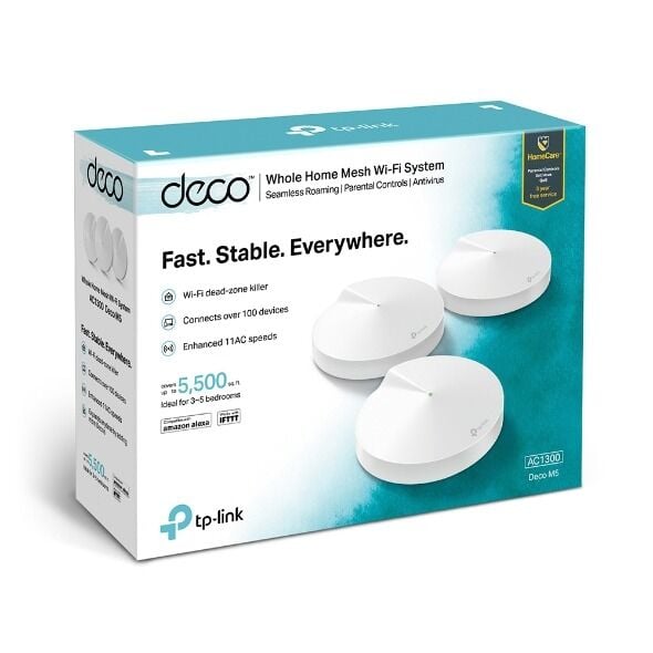 TP-Link Deco M5 AC1300 Dual-Bant Access Point (Mesh, Gelişmiş Güvenlik, Kolay Kurulum)