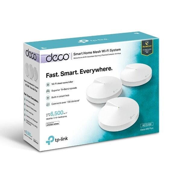 TP-Link Deco M9 Plus AC2200 Mesh Wi-Fi Access Point (Tri-Band, ZigBee, Bluetooth, HomeCare)