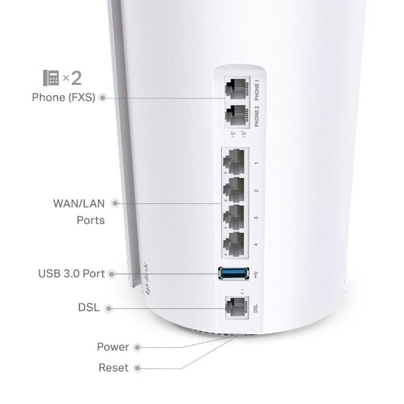 TP-Link DECO-X73-DSL AX5400 VDSL Access Point (Mesh, USB 3.0, 2x FXS)