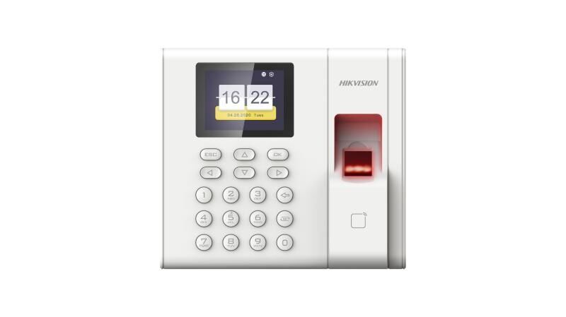 Hikvision DS-K1A8503MF Parmak İzi Zaman Takip Terminali (Parmak İzi, Mifare 1 Kart, TCP/IP, İç mekan)
