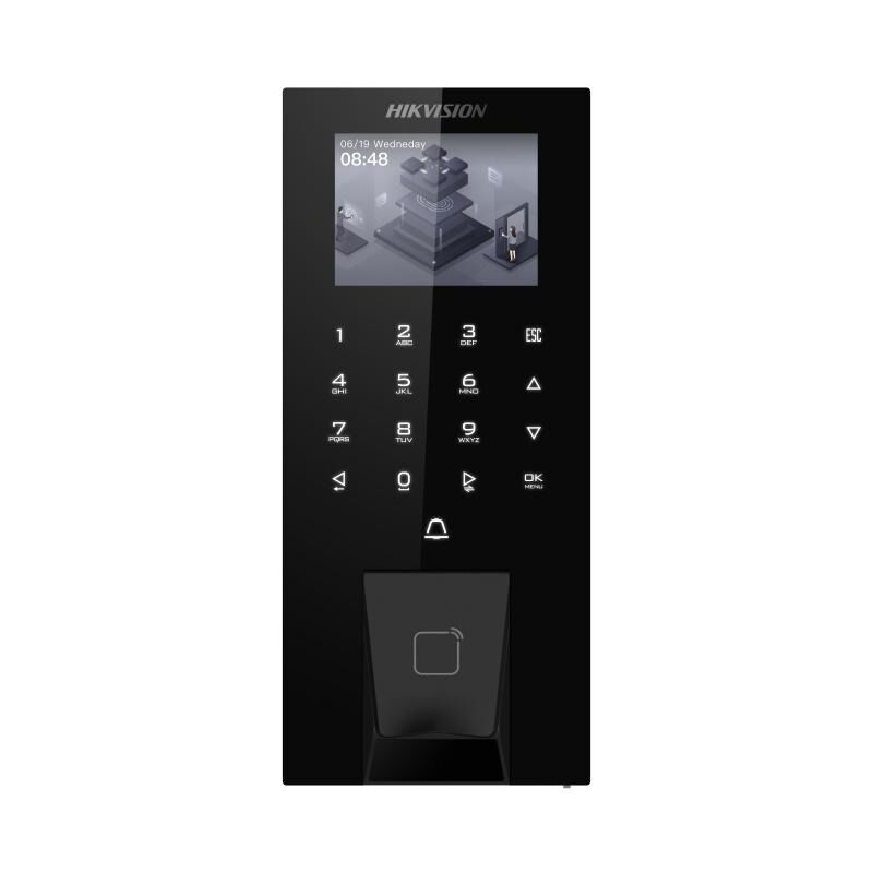 Hikvision DS-K1T807MBFWX-E1 Profesyonel Parmak İzi Terminalleri (Parmak İzi, M1 Kart, PIN, Wi-Fi & Ethernet, Duvar Montajı)
