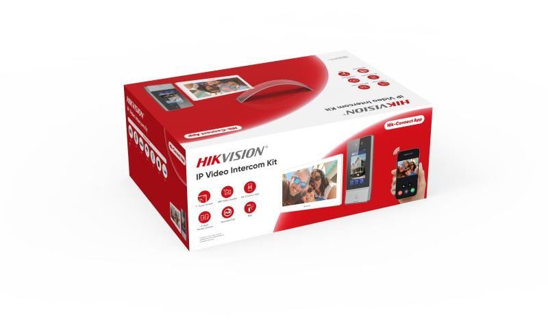 Hikvision DS-KIS902-S IP Video Interkom Kiti (4.3 inç Kapı Paneli, 7 inç İç İstasyon, PoE)