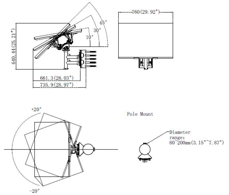 Hikvision DS-2SE7C432IWG-K/4G/14(F0) 4 MP Dış Mekan PTZ IP Kamera (32× Optik Zoom, 200 m IR, Solar Beslemeli)