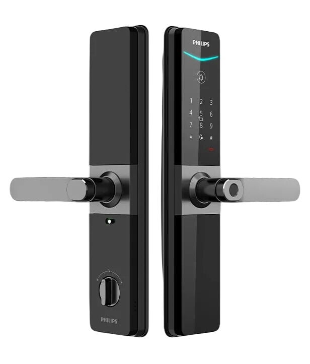 Philips DDL610-5HBS Dijital Akıllı Kapı Kilidi (Parmak İzi, PIN Kodu, Kart/Tag, Mekanik Anahtar, Uzaktan Erişim, Geçici Şifre)