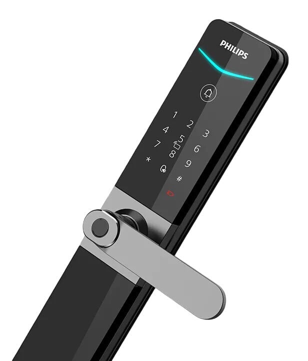 Philips DDL610-5HBS Dijital Akıllı Kapı Kilidi (Parmak İzi, PIN Kodu, Kart/Tag, Mekanik Anahtar, Uzaktan Erişim, Geçici Şifre)