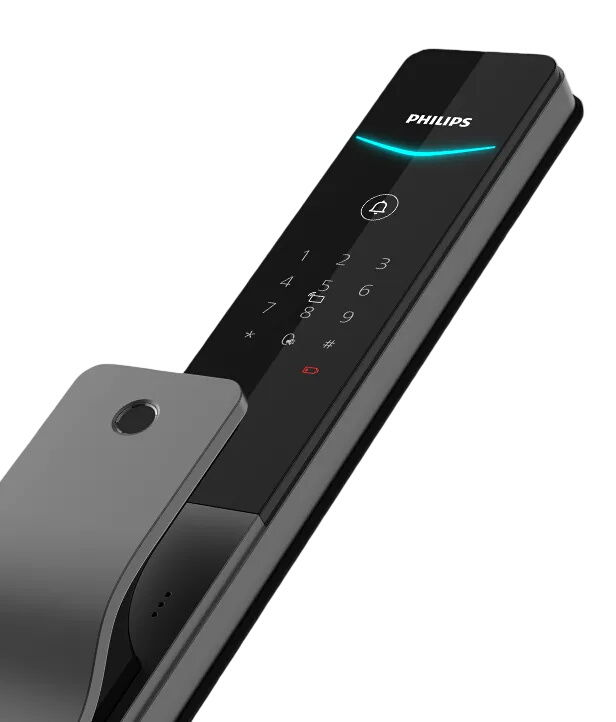 Philips DDL801-5HBS-CHINA Dijital Akıllı Kapı Kilidi (Mobil Uygulama, Parmak İzi, PIN Kodu, Kart/Tag, Mekanik Anahtar)