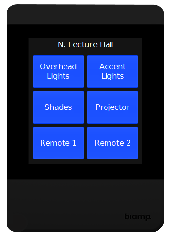 Biamp Apprimo TEC-X 2000 PoE Kontrol Paneli (3.8'' LCD, Kapasitif Dokunmatik, 12 Buton Desteği)