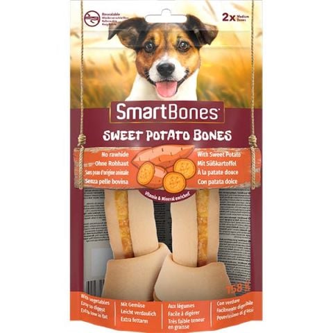 SmartBones Sweet Potato Medium 2'li Köpek Ödülü