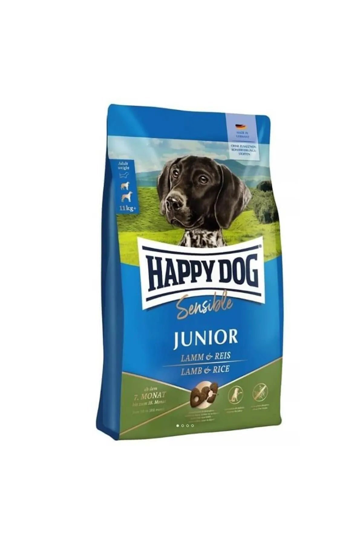 Happy Dog Kuzulu Ve Pirinçli Hassas Genç Köpek Kuru Maması 4 Kg