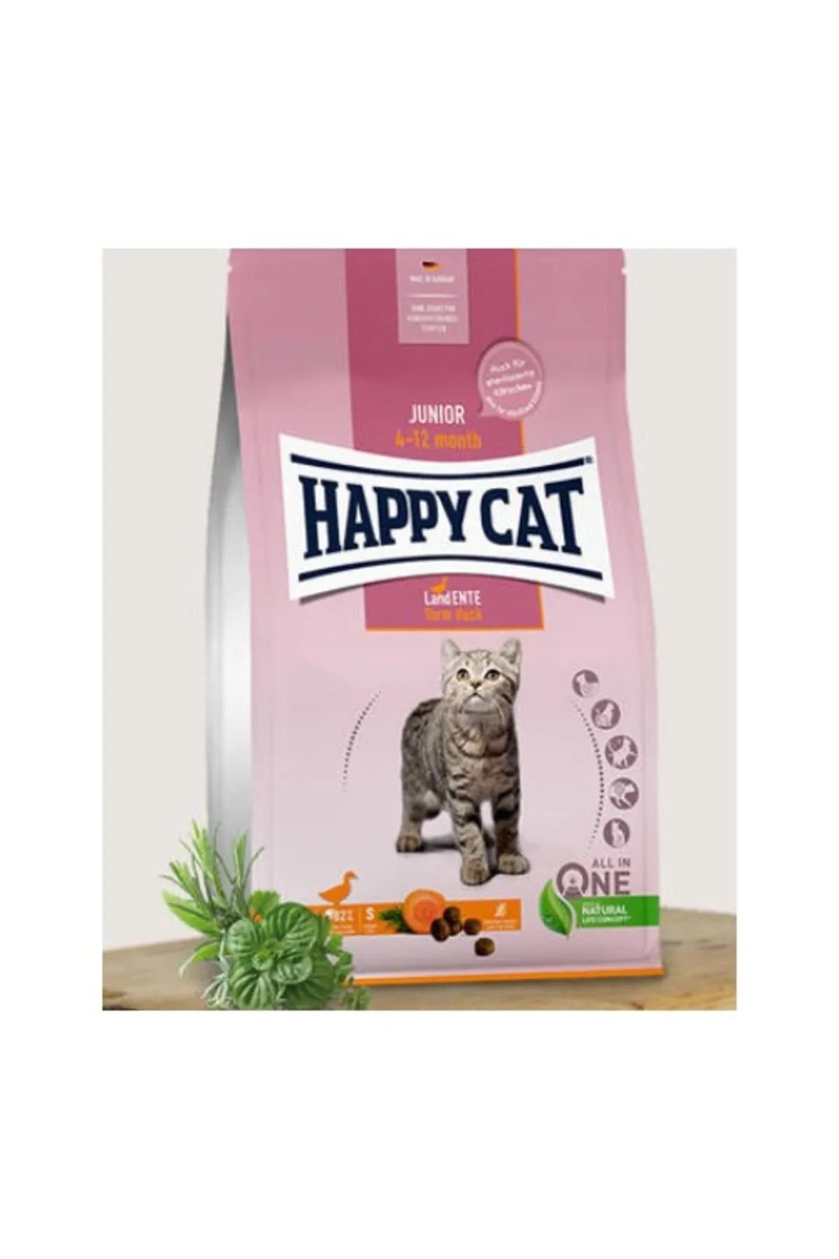 Happy Cat Land Ente Tahılsız Ördekli Yavru Ve Genç Kedi Kuru Maması 4 Kg