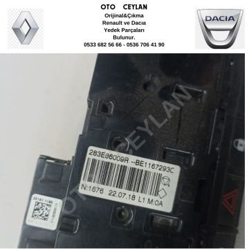 283E86009R Clio 5 Kumanda Paneli Çıkma Orjinal