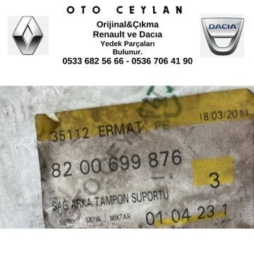 8200699876 Clio 2 Sağ Arka Tampon Sportu Sıfır Orjinal