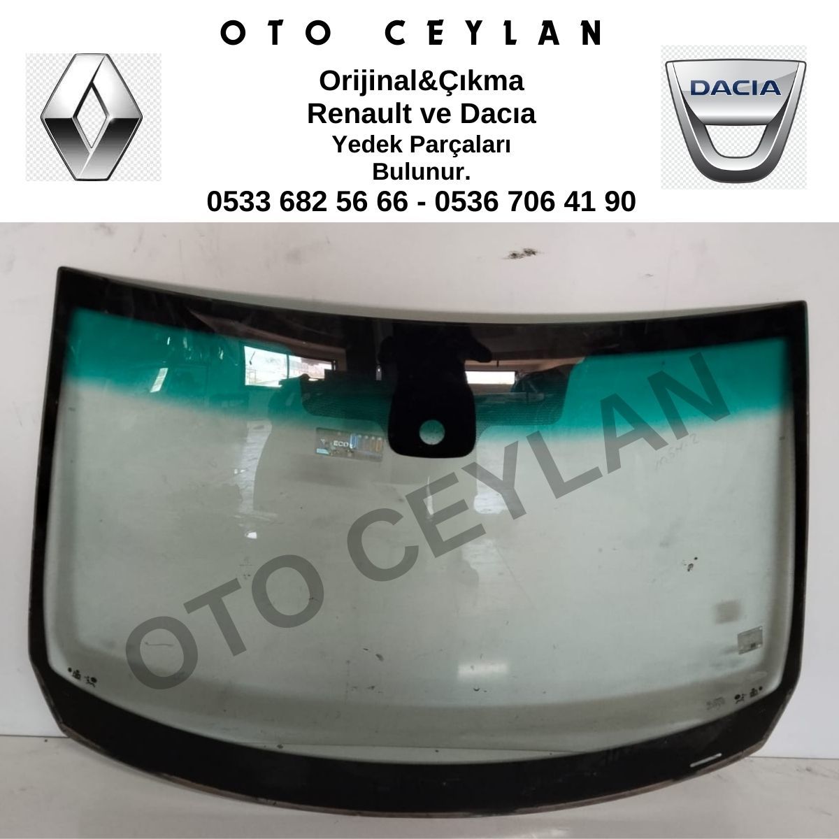 43R001853 Megane 2 Ön Cam Yan Sanayi Çıkma