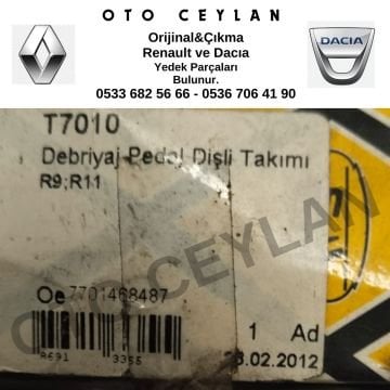 T7010 Renault 9 Renault 11 Debriyaj Pedalı Dişli Takımı Sıfır Yan Sanayi