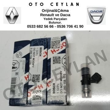 8800128959 8200080937 7700873489 BOSCH 0280158170 Clio 2 Megane 1 Scenic Logan 1.4 16V 1.6 16V K4M Enjektör Adet Sıfır Orijinal Bosch