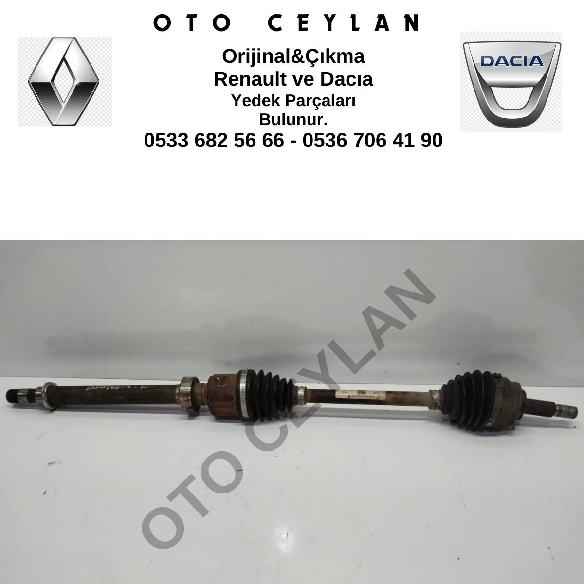 391003955R Sandero 3 Sağ Ön Aks 1.0Tce Otomatik Orijinal Çıkma