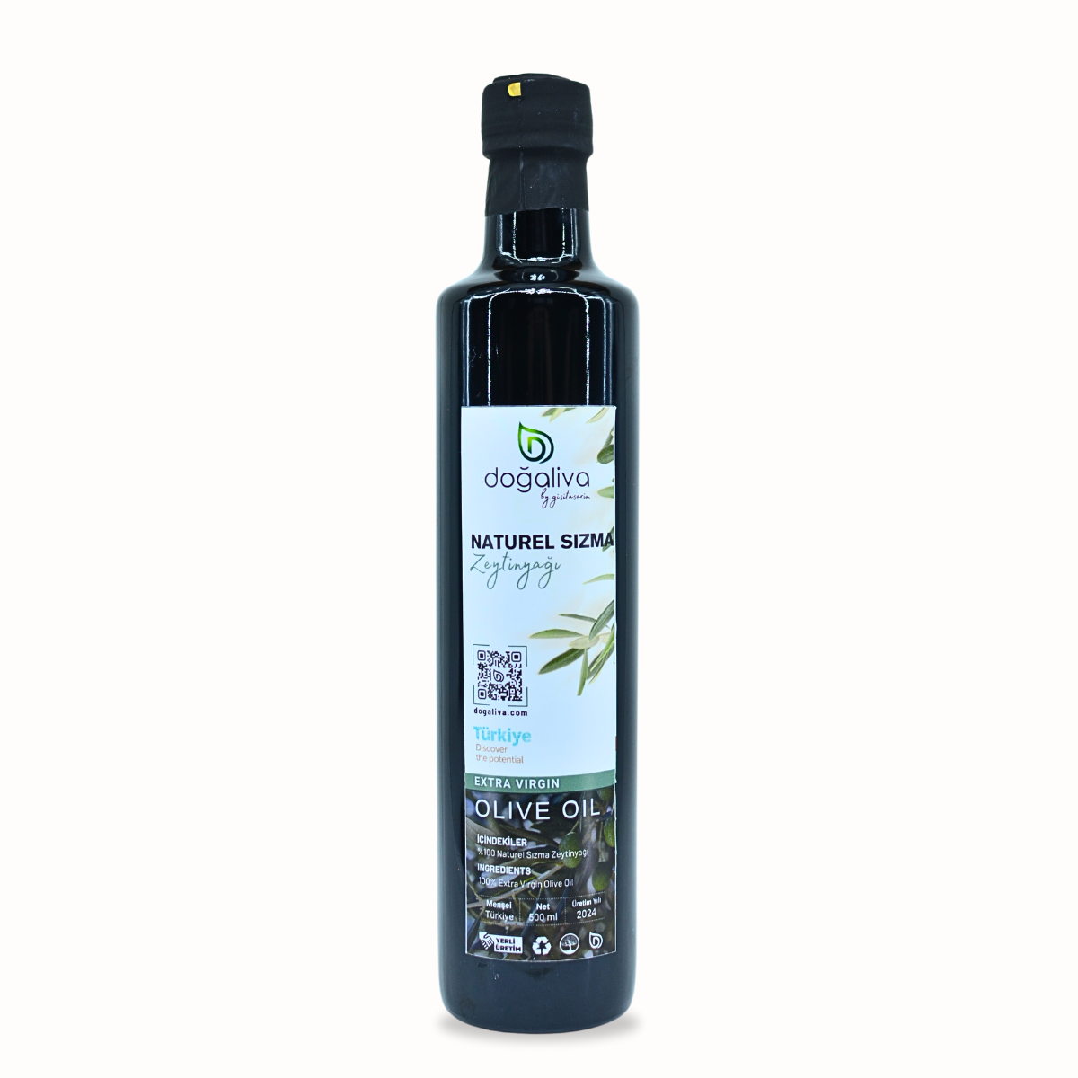 Soğuk Sıkım Naturel Sızma Zeytinyağı 500ml (Erken Hasat)
