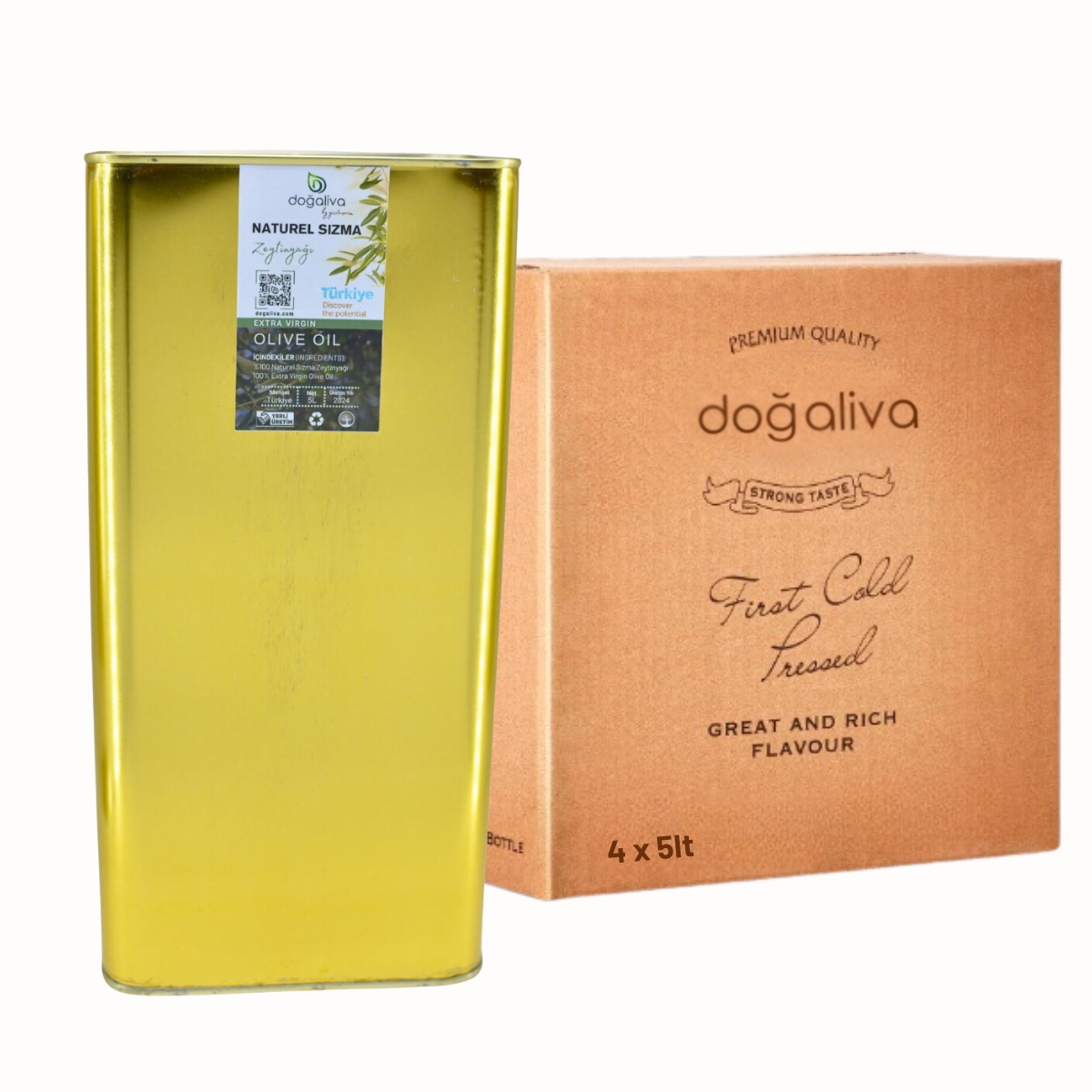 Soğuk Sıkım Naturel Sızma Zeytinyağı 4 x 5L