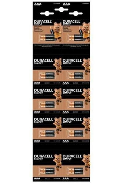 DURACELL İNCE KARTELA 2'Lİ