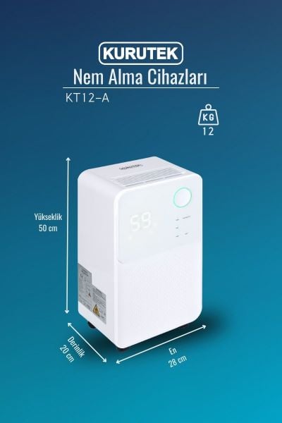 KT12-A Nem Alma ve Hava Temizleme Cihazı Standart Garanti