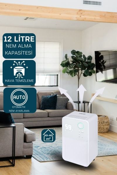 KT12-A Nem Alma ve Hava Temizleme Cihazı Alınan ürüne ek 1 yıl garanti sunan paket