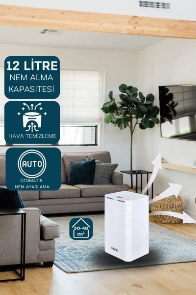 KT12-H Nem Alma ve Hava Temizleme Cihazı Standart Garanti