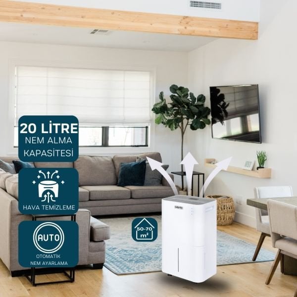 KT20-B Nem Alma ve Hava Temizleme Cihazı Standart Garanti